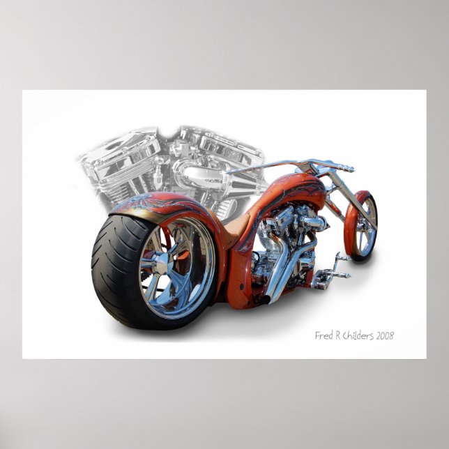 motorcykel poster (Framsidan)