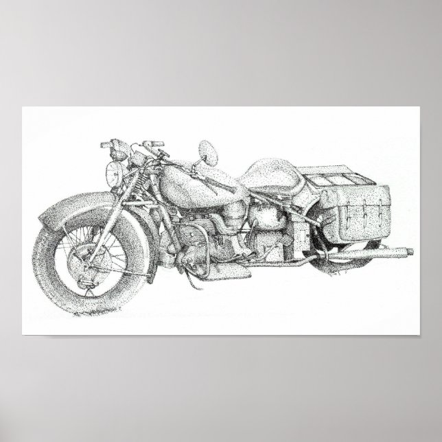 motorcykel poster (Framsidan)