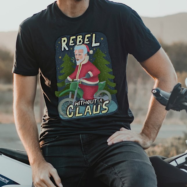 Motorcykel Rebel Humor i julklapp i Jultomten T Shirt (Skapare uppladdad)
