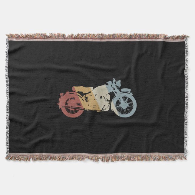 Motorcykel Retro Stil Vintage Filt (Framsidan)