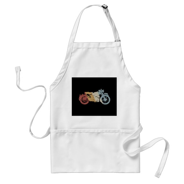 Motorcykel Retro Stil Vintage Förkläde (Framsidan)