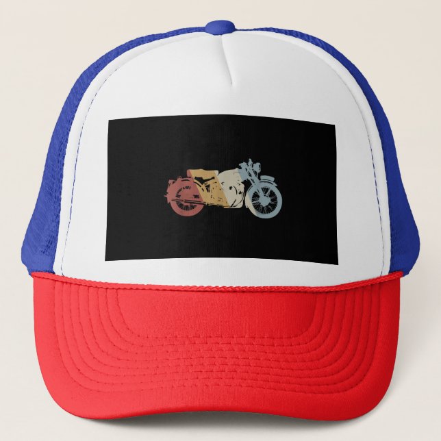 Motorcykel Retro Stil Vintage Keps (Framsida)