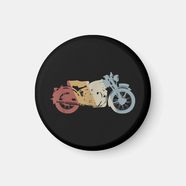 Motorcykel Retro Stil Vintage Magnet (Framsidan)