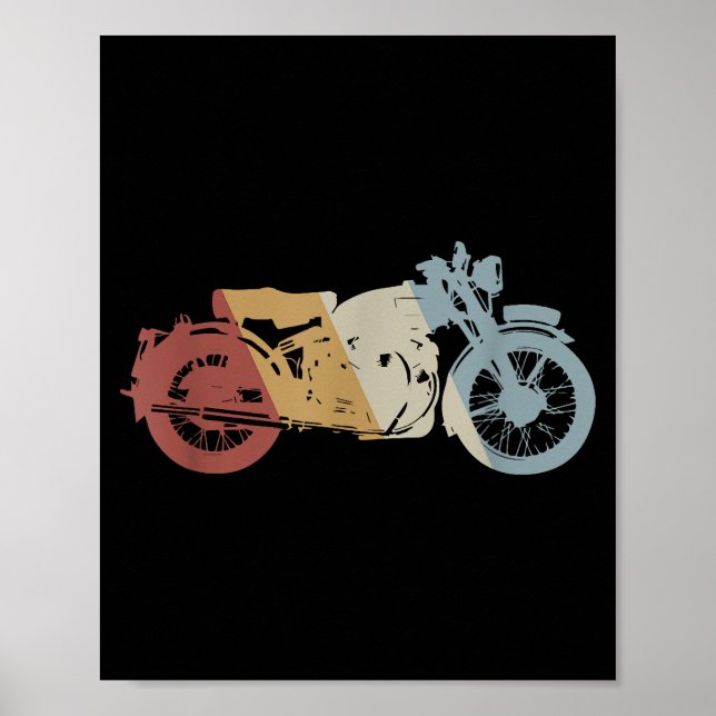 Motorcykel Retro Stil Vintage Poster (Framsidan)