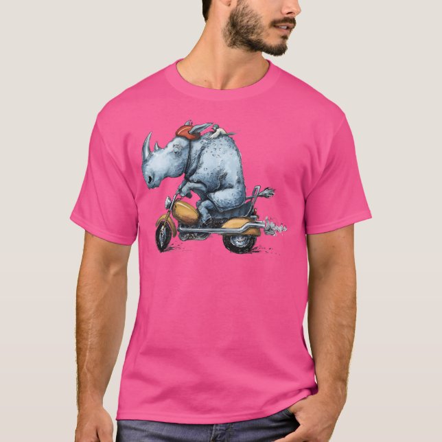 Motorcykel Rhinoceros, motorcykel, konstruktion T Shirt (Framsida)