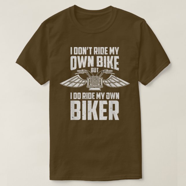 Motorcykel Ride Min egen Biker fru T Shirt (Design framsida)