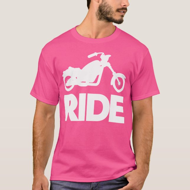 Motorcykel Rider Chopper-Bikerna Motorcykelmotorcy T Shirt (Framsida)