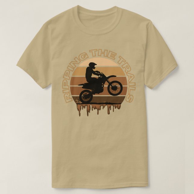 Motorcykel Ripping the Trails  T Shirt (Design framsida)