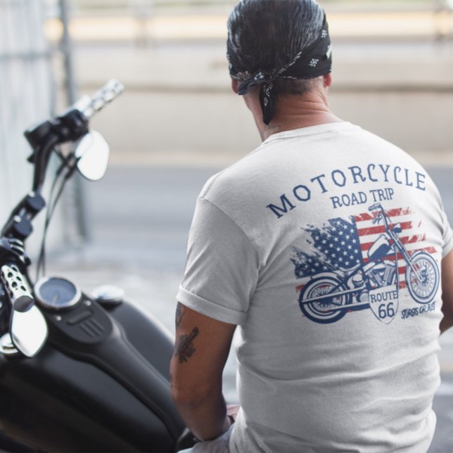 Motorcykel Road Resa Route 66 Sturgis eller Bust T Shirt (Skapare uppladdad)
