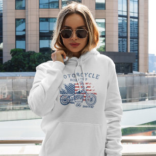 Motorcykel Road Trip Rutt 66 Sturgis eller Inget Hoodie