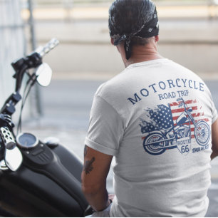 Motorcykel Road Trip Rutt 66 Sturgis eller Inget T Shirt