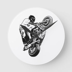 Motorcykel Rund Klocka