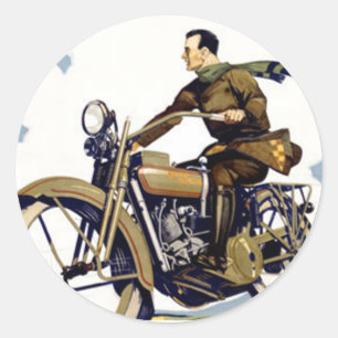 Motorcykel Runt Klistermärke