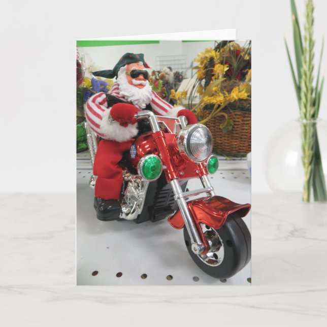 Motorcykel Santa Helgkort (Framsida)