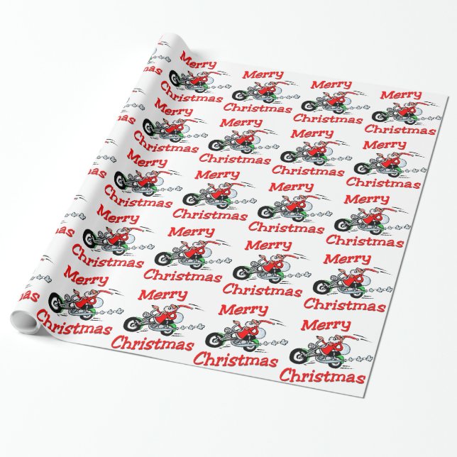 Motorcykel Santa Presentpapper (Utrullad)