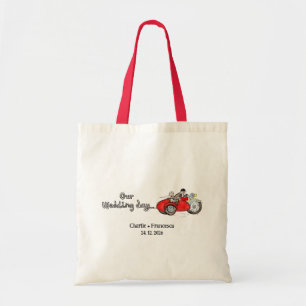 Motorcykel & sidovagn Bröllop Tygkasse