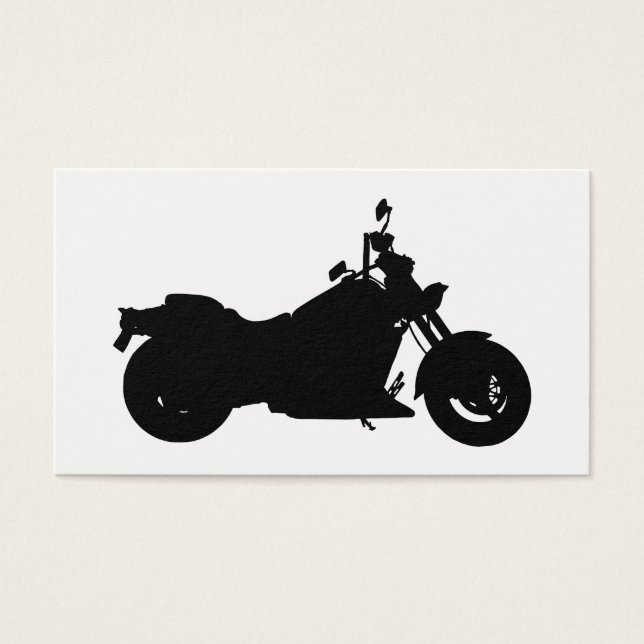 Motorcykel Silhouette Visitkort (Framsidan)