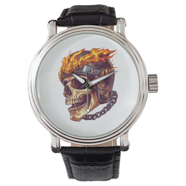 Motorcykel Skalle Reaper Armbandsur (Framsida)