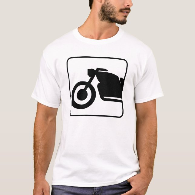 Motorcykel som endast parkerar t shirt (Framsida)
