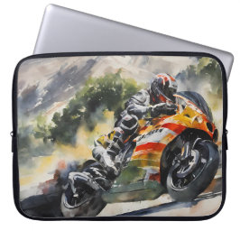 Motorcykel som kornerar upp en bergssida laptop fodral