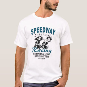 Motorcykel Speedway Racer - Flat Track T Shirt