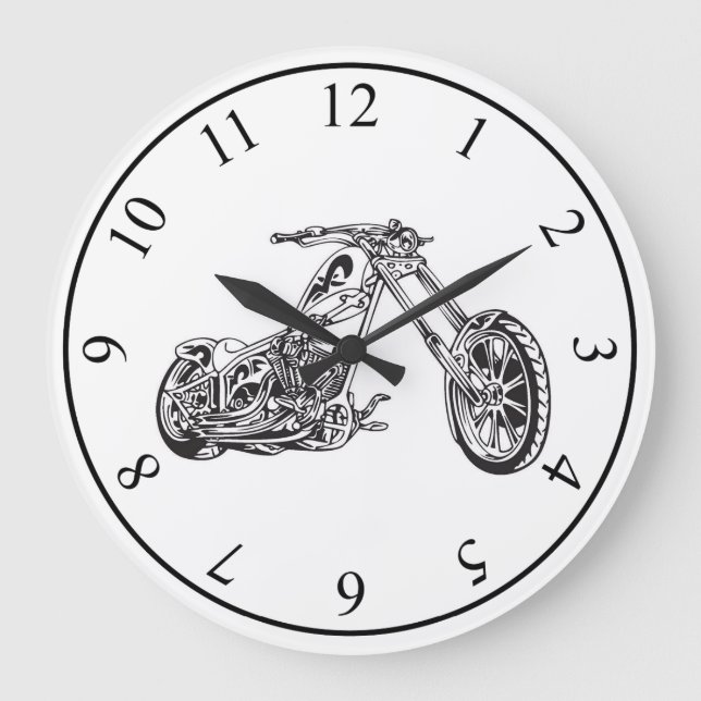 Motorcykel Stor Klocka (Framsida)