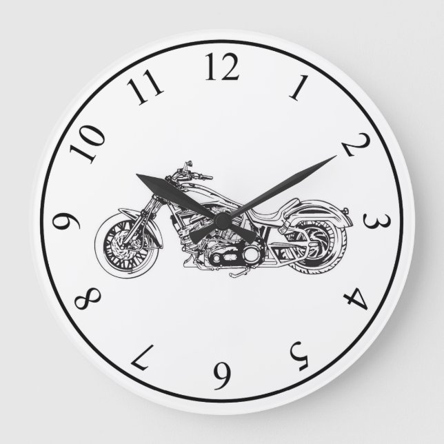 Motorcykel Stor Klocka (Framsida)