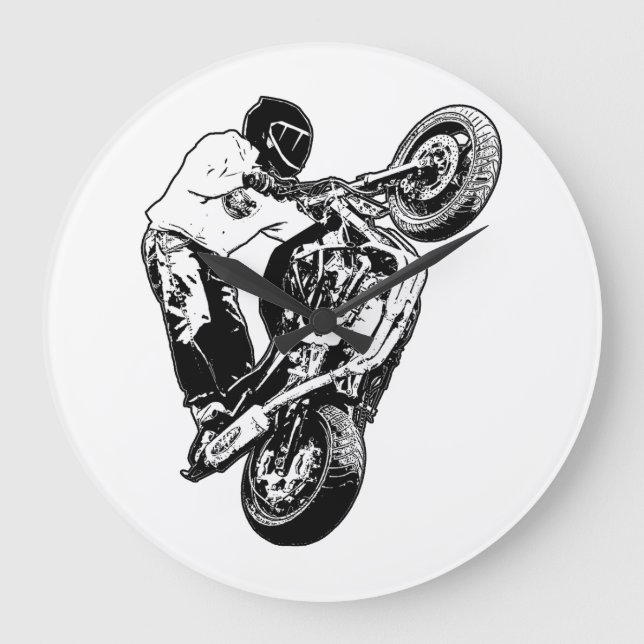Motorcykel Stor Klocka (Framsida)