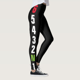 Motorcykel Superbike 6 Växel Växlingsmönster Leggings