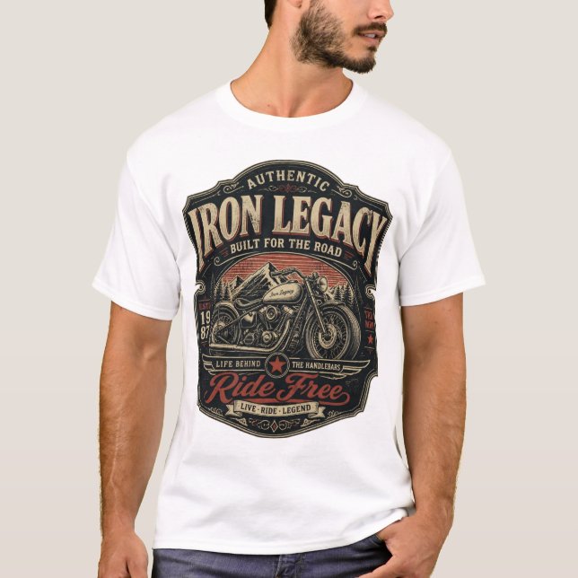motorcykel t shirt (Framsida)