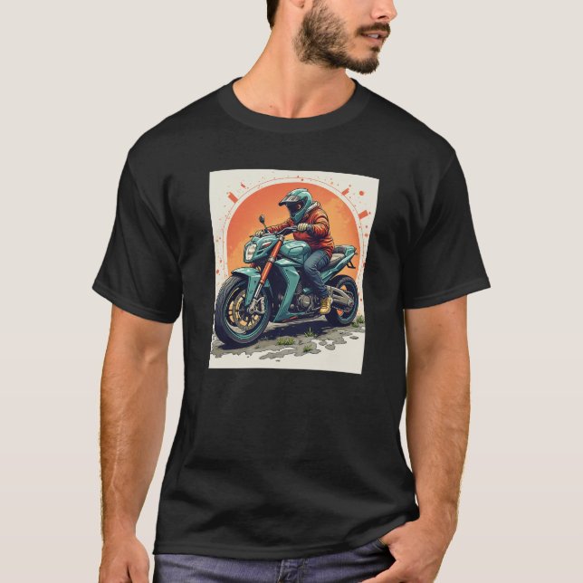 motorcykel T-shirt (Framsida)