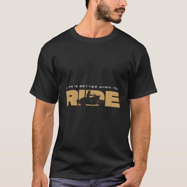 Motorcykel T Shirt (Framsida)