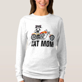 Motorcykel T-Shirts, CAT MAMMA Dam Biker, T-Shirt