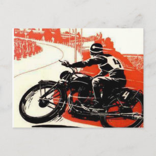 Motorcykel Tävling Vykort