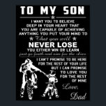 Motorcykel till min son Kärlek Pappa Poster<br><div class="desc">Motorcykel till min son Kärlek Pappa</div>