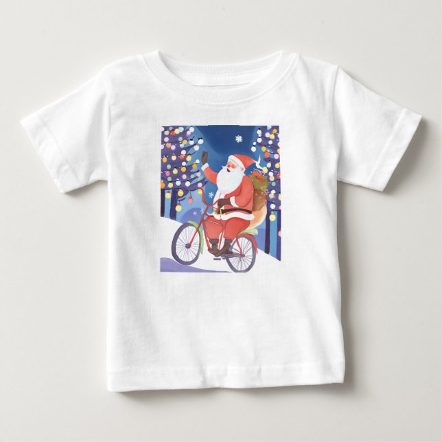 Motorcykel tomten t shirt (Framsida)