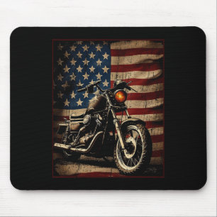 Motorcykel USA Flagga Retro Biker Musmatta