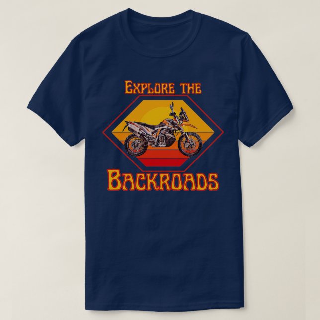 Motorcykel Utforska bakvägarna (3) T Shirt (Design framsida)