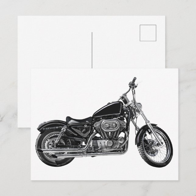 Motorcykel V Vykort (Fram/baksida)
