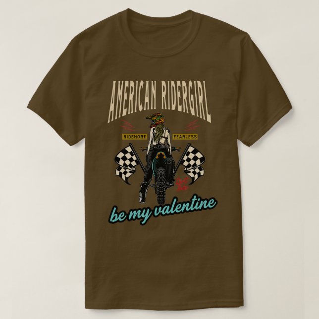 Motorcykel valentines day t shirt (Design framsida)