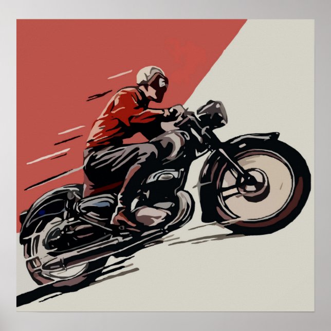 Motorcykel Vintage annons Poster (Framsidan)