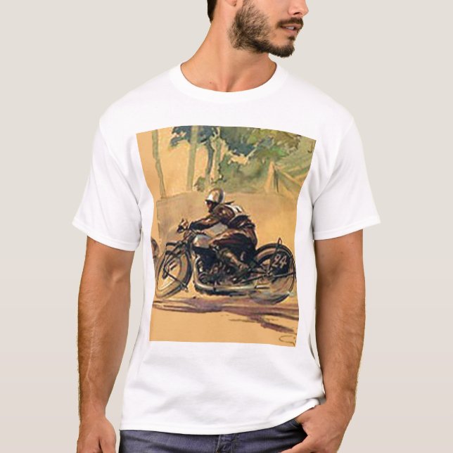 Motorcykel Vintage t-shirt (Framsida)