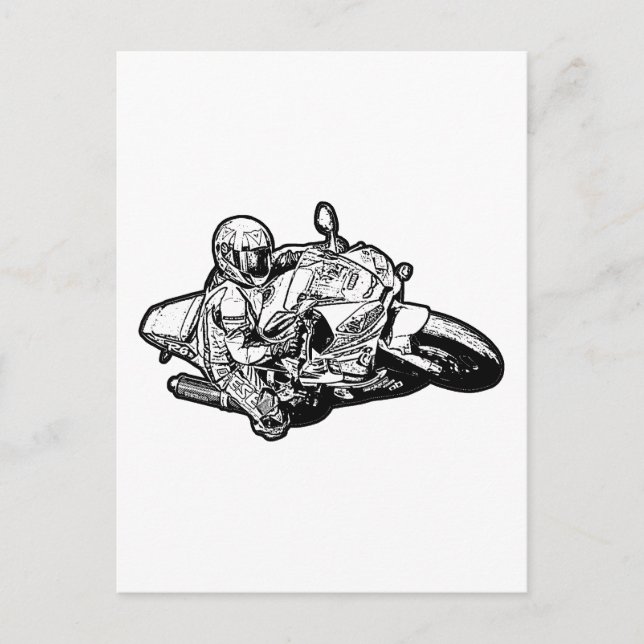 Motorcykel Vykort (Framsida)
