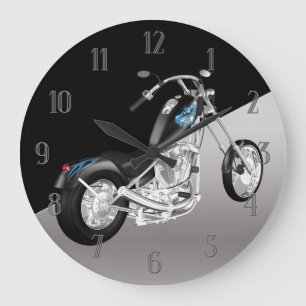 Motorcykel Wall Clock Stor Klocka