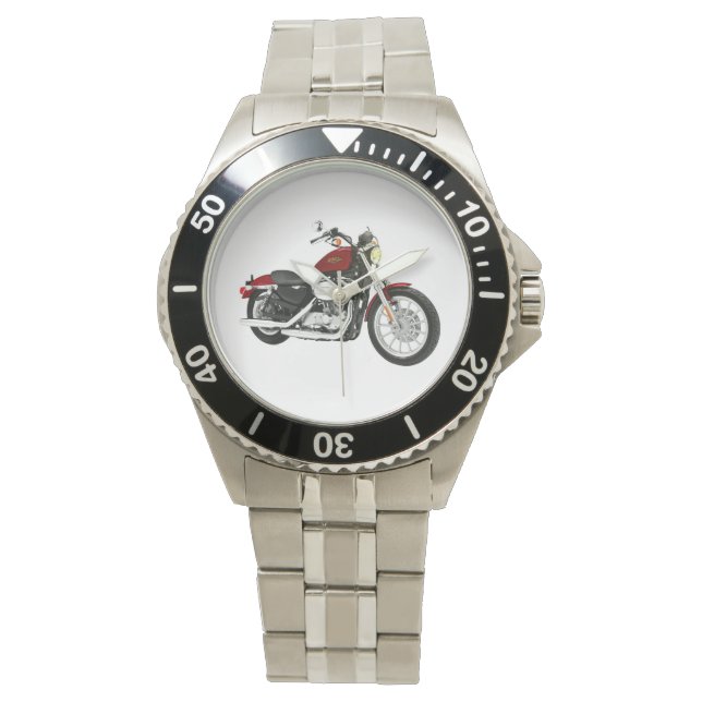 Motorcykel Wrist Watch Armbandsur (Framsida)