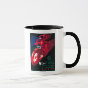 Motorcykelaffisch för 5 Gran Premio Internat'l Mugg