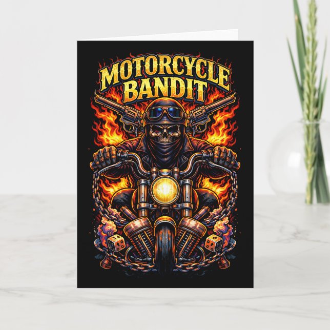 Motorcykelbandit Helgkort (Framsida)