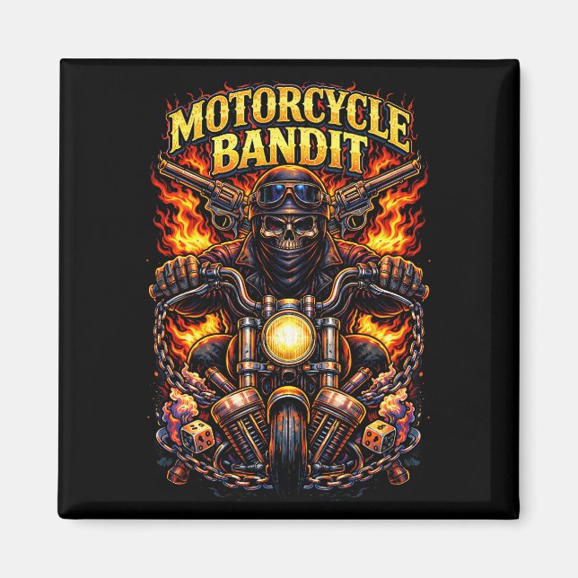 Motorcykelbandit Magnet (Framsidan)