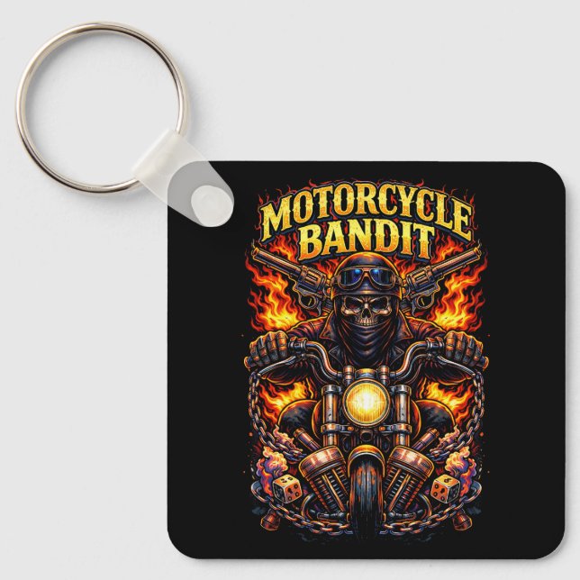Motorcykelbandit Nyckelring (Framsida)