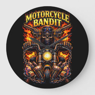 Motorcykelbandit Stor Klocka